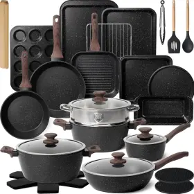 Cws-05 Kikcoin Pots And Pans Set Non Stick 31 Piece Kitchen Nonstick Cooking Cookware S