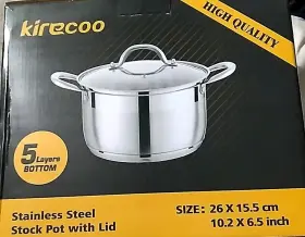 Jmk054a Kirecoo Stainless Steel Stock Pot With Lid