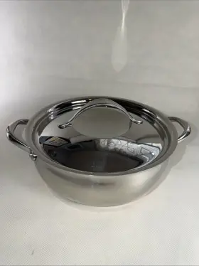 000709 Kirkland Signature 5 Quart Pot Pan With Lid Chefs Casserole Copper Core Stainless
