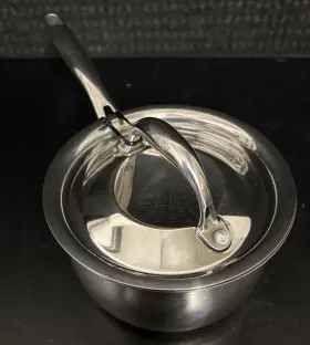 9041 Kirkland Signature 1.5 Quart Professional Quality Copper Core Sauce Pan With Lid