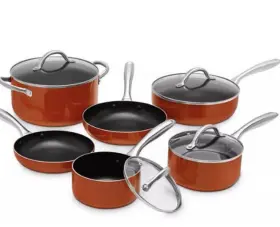 Kitchen 811625030972 Sedona 10 Piece Nonstick Cookware Set New In Box