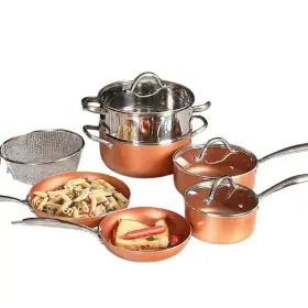 Ka-cs01-002-copper Kitchen Academy Cookware Set Luxury Induction Non-stick Copper 10-pcs