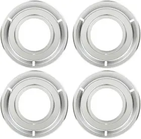 Kitchen Basics 101 816325014710 4 Pack Of Round Gas Stove Drip Pans - Eco-friendly Plating Made In The Usa