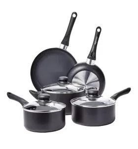 Cs01015best Kitchen Amazon Non Stick Cookware 8-piece Set Non-induction Includes Pots And