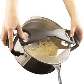 Cyrpp3q Kitchen Inc. Stainless Steel Pasta Pot With Strainer 3 Quart Induction Dishwasher Safe