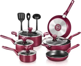 Nccwa13rd.5 Kitchen 13-piece Nonstick Cookware Set - Ptfe/pfoa/pfos-free Heat Resist