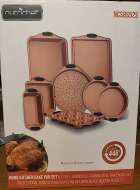 Ncsbs52s Kitchen Nutrichef Home Bake Pan Set