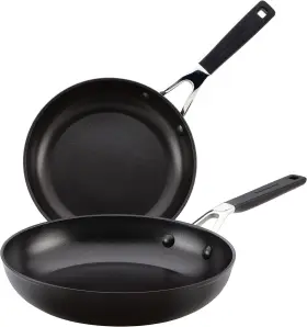 Kitchenaid 051153848032 Hard Anodized Nonstick Frying Pans/skillet Set 8.25 Inch And 10