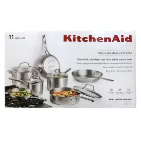 70530-t Kitchenaid 3-ply Base Stainless Steel 11-piece Cookware Set Brushed