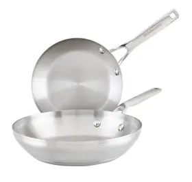 70531-t Kitchenaid 3 Ply Base Stainless Steel Cookware Induction Fry Pans Set 2 Piece