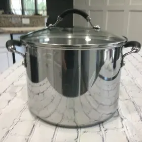 Kitchenaid 883049418223 Kitchen Aid Durable Stainless Steel Pot 8 Quart Stockpot W / Lid
