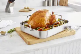 Kc1t16rp Kitchenaid 16 Inch Tri-ply Stainless Steel Roaster With Rack