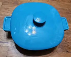 Kcli30crau Kitchenaid Cast Iron Streamline Cookware Teal Turquoise Blue 3- Quart Casserole