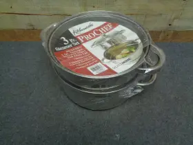 Kitchenworks 818850011073 Pro Chef Stainless Steel 3 Quart Steamer Cookware Piece Set