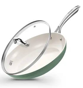 Koch Systeme Cs 895269404005 10 Inch Nonstick Frying Pan With Lid Non Stick Ceramic P