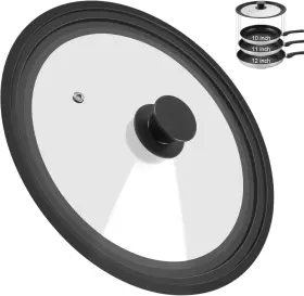 Komokeru 313034157146 Universal Lid For Pots Pans And Skillets - Tempered Glass With Heat Resista