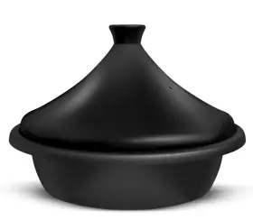 Kook 850045953317 Moroccan Tagine Enameled Cast Iron Cooking Pot 3.3 Quart With Conical Lid