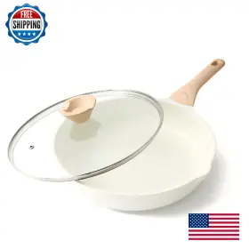 B0f2m9m55t Kordisen Nonstick Ceramic Frying Pan With Lid 12.5 Inch Non Toxic Large Skillet