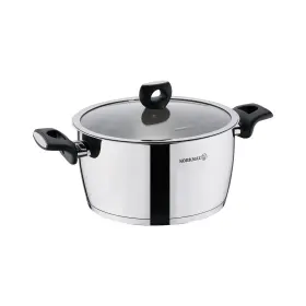 Korkmaz 691607029918 Nora 2 Piece Liter Stainless Steel Casserole With Lid In Silver