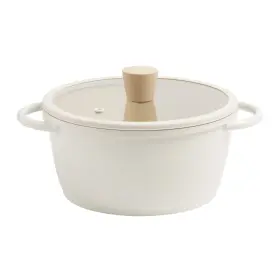 Kproduct4u 810068938111 Truecook Official Induction Non-stick Eco Ceramic Beige Double Handle Pot 20cm