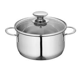 K2370702816 Kuchenprofi Mini Stockpot With Glass Lid 1.6 Qt. 6.25-inch Diameter