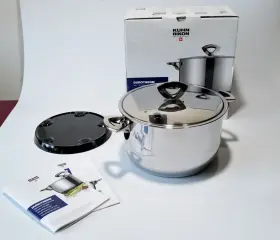 30454 Kuhn Rikon Durotherm 5 L Double Wall Stainless Steel Stockpot With Lid - Rare