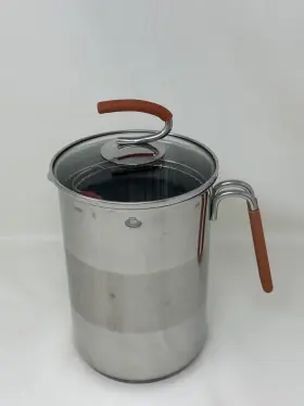 4205 Kuhn Rikon 4th Burner 11 Cup Tall Narrow Pot With Straining Pour Spout And Basket