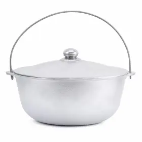 12-010-1 Kukmara 10 L Brizoll Aluminum Kazan Camp Fire Cooking Pot Stockpot With Handle And Lid