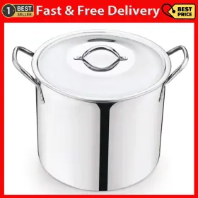 Kunal Housewares Private Limited 445039677640 Mainstays 12 Quart Stainless Steel Stock Pot Silver