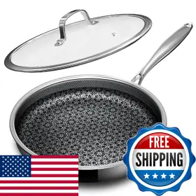 B0f6lg2krj Kurrungie Non Stick Frying Pans With Lid 8 Inch Hybrid Nonstick No