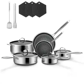 Kurr-15 Kurrungie 15-piece 5 Ply Stainless Steel Cookware Set With Lids Pots And Pans Non