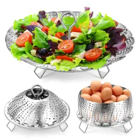 Laihifa 221243393634 Steamer Basket Premium Stainless Steel Vegetable For Veggies &