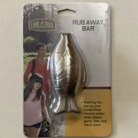 4810260 Lake & Trail And Stainless Steel Rub Away Bar Fish Shape Silver Dishwasher Safe 481