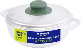 L79077 Landers Usa Inc Universal Small Caldero 4 Cups - 1.3 Quart / 1.2 L Stainless Aluminum Pot Even He