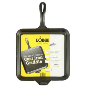Ldge 826705637439 11-inch Pre-seasoned Griddle Square Cast Iron Non-stick Surface Cookware New