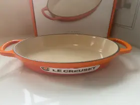 Le Creuset 024147269038 1 Quart Signature Oval Baker Volcanic/flame New/box