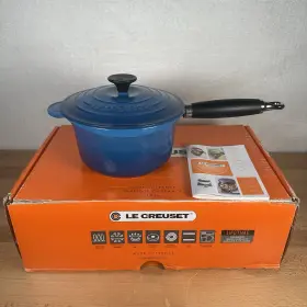 Le Creuset 024147277057 Signature Cast Iron 2 Quart Saucepan Marseille - New Read