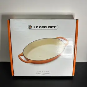 Le Creuset 024147277842 Signature Oval Plate 24cm 0.9l 9 1/2 Inch Lapis Made In France