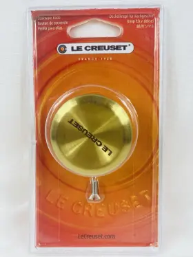 Le Creuset 024147283324 New Replacement Knob And Screw Gold Stainless Steel Medium 1.9in