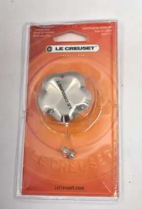 Le Creuset 024147291701 Stainless Steel Flower Knob Size 1.8 Inch 45mm For Pots Silver Finish