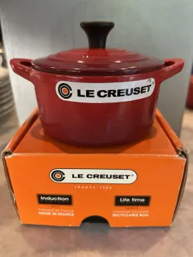 Le Creuset 024147313274 Signature Mini Cocotte Ronde Cerise Red Enamel Cast Iron