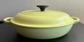202406 Le Creuset Buffet Casserole 10 Inch Out Of Print Color Saffron Yellow
