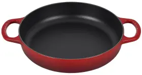 20331028060001 Le Creuset Signature Cast Iron Everyday Pan 11 Inch Cerise 5.4 Quarts