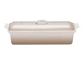21024032716001 Le Creuset Enameled Cast Iron Pate Terrine 2 Qt. Meringue - Brand New