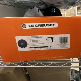 Le Creuset 21195244442430 Signature Enamel Cast Iron Round Casserole 24cm 5.0l Flint Lid