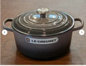 23192 Le Creuset Signature Round Dutch Oven 3.5 Qt Flint / Oyster Grey Nwi