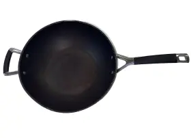 51101280010202 Le Creuset Deep Frying Pan 30com/12 Inch Black W Helper Handle In Great Condition