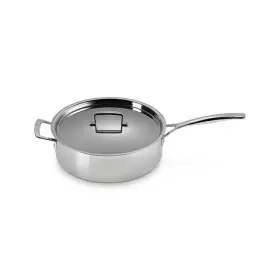 53038028001001 Le Creuset Classic Stainless Steel Deep Saute Pan 6 Quart With Lid