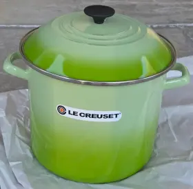 Le Creuset 630870008952 12 Quart Stock Pot Enamel On Steel Kiwi 11.4l