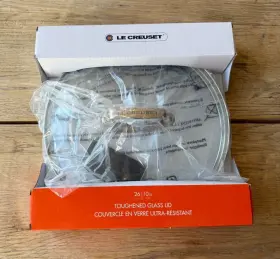 Le Creuset 630870033930 Toughened Glass Lid With Stainless Steel Handle 10 1/4 In / 26 Cm New